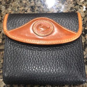 Dooney & Bourke black/brown leather wallet